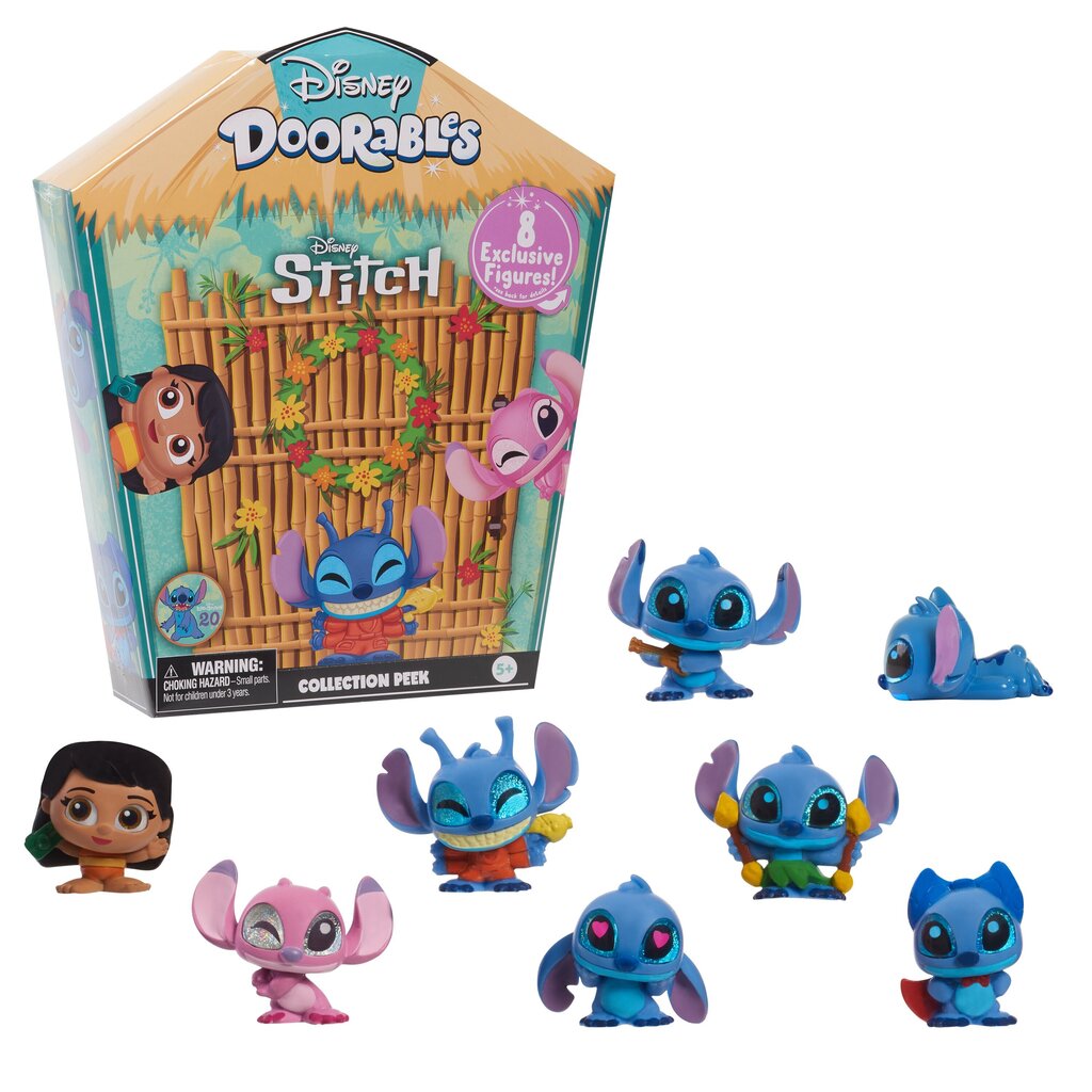 Figūriņu komplekts Stitch Doorables kolekcijas paka Disney, 8gab. cena un informācija | Rotaļlietas meitenēm | 220.lv