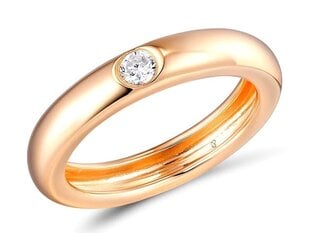 Apzeltīts sudraba gredzens ar cirkoniju sievietēm cena un informācija | Gredzeni | 220.lv