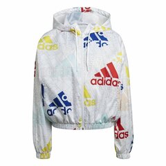 Женская спортивная куртка Adidas Essentials Multi-Colored Logo Белый цена и информация | Женские куртки | 220.lv