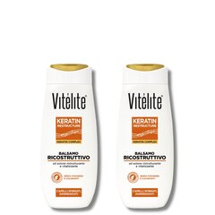 Восстанавливающий бальзам для волос с кератином Vitélite Keratin, 2x250 мл цена и информация | Шампуни | 220.lv