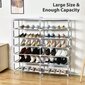 7 līmeņu apavu plaukts Aceyoon, 115x115x29 cm, regulējams augstums, balts cena un informācija | Apavu skapji, apavu plaukti, priekšnama soliņi | 220.lv