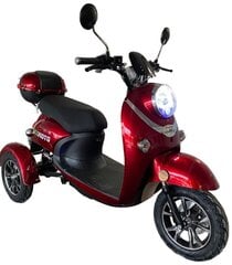 Elektriskais tricikls Retro, sarkans cena un informācija | Elektro motorolleri | 220.lv