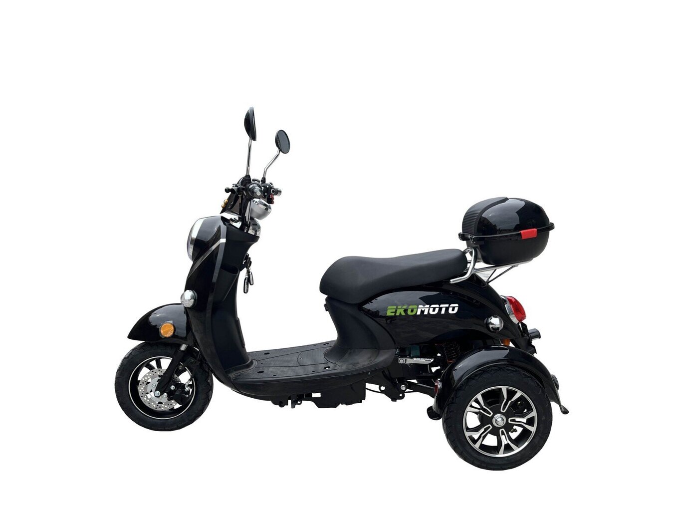 Elektriskais tricikls Retro, melns cena un informācija | Elektro motorolleri | 220.lv