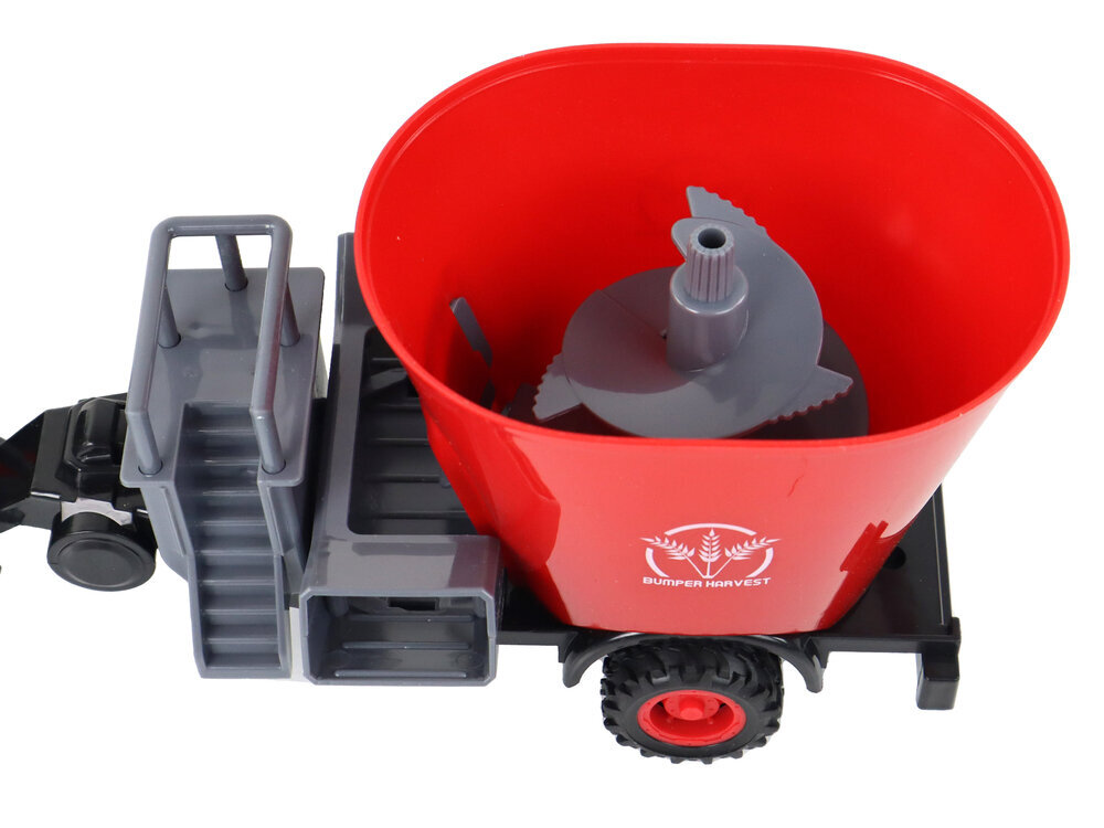 Tālvadības traktors ar ražas novākšanas piekabi Lean Toys, zaļš cena un informācija | Rotaļlietas zēniem | 220.lv