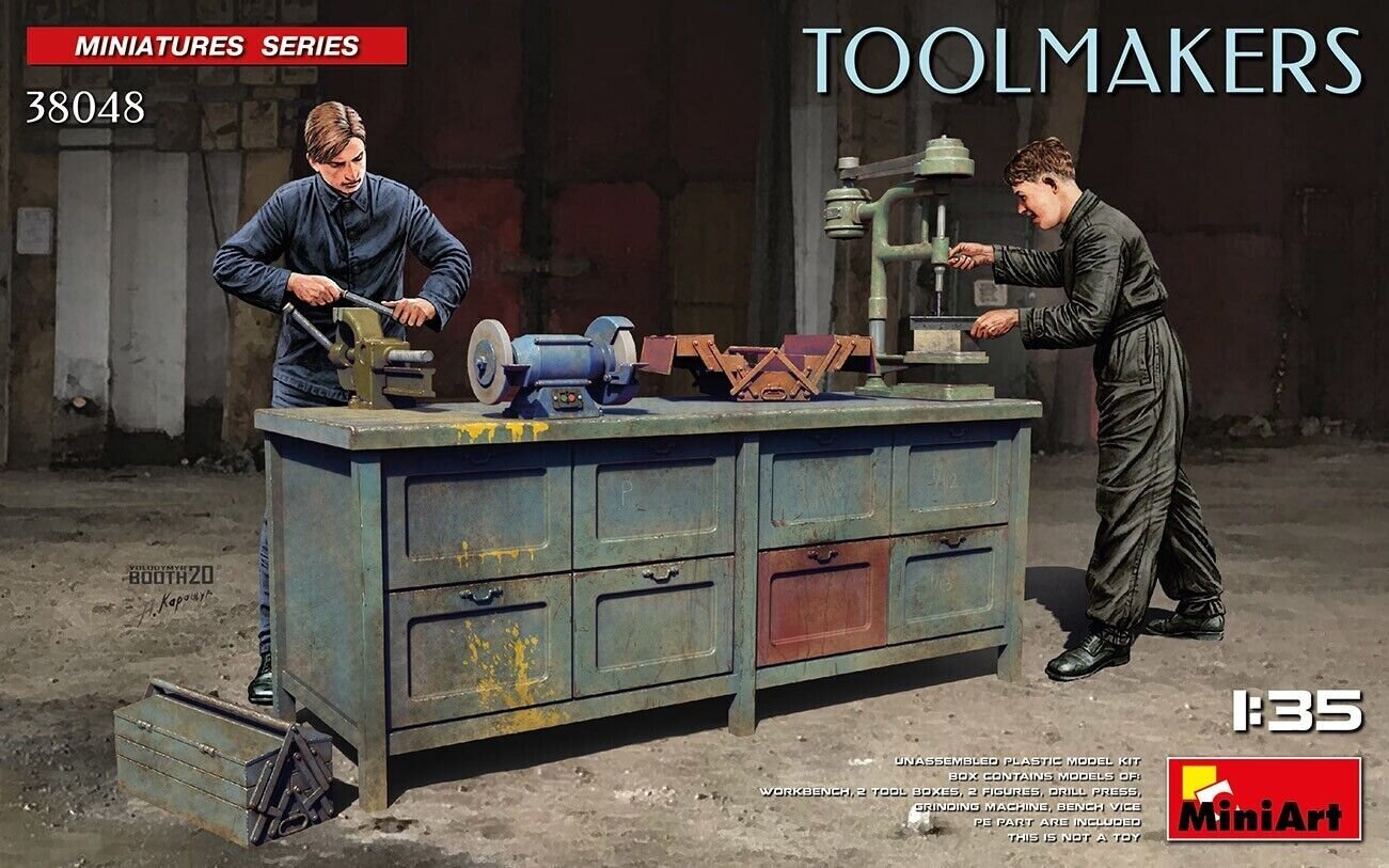 Līmējošais modelis MiniArt 38048 Toolmakers 1/35 cena un informācija | Līmējamie modeļi | 220.lv