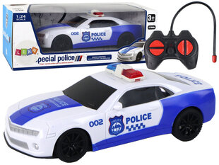 Tālvadības policijas automašīna Lean Toys, zila цена и информация | Игрушки для мальчиков | 220.lv