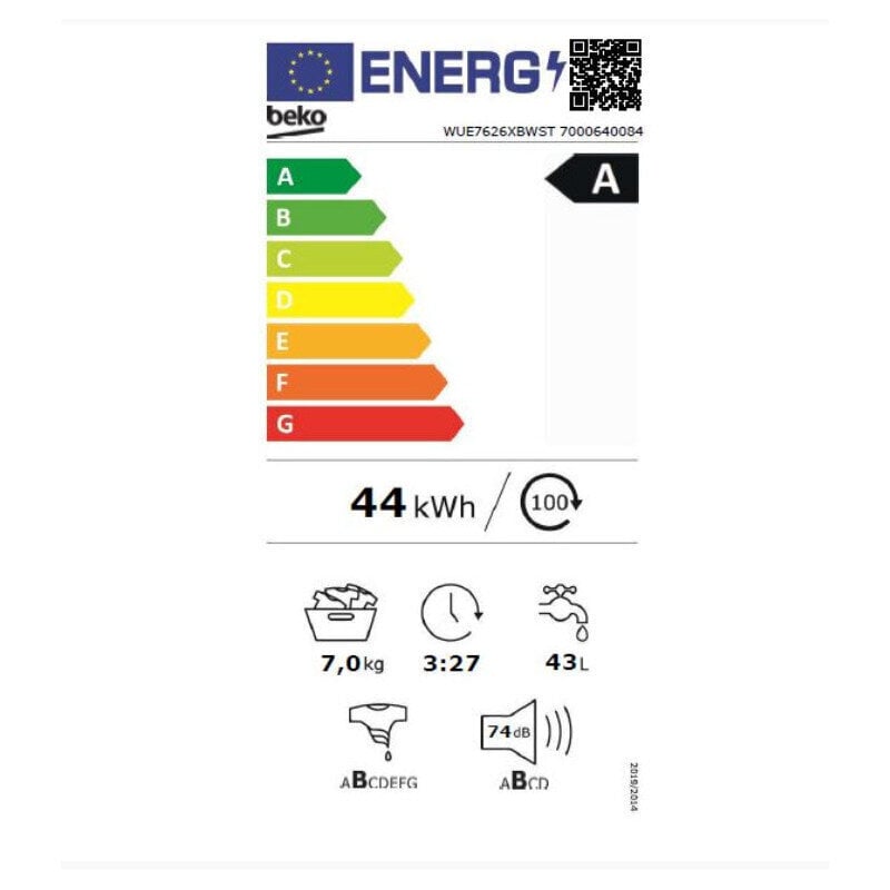 Beko WUE7626XBWST cena un informācija | Veļas mašīnas | 220.lv