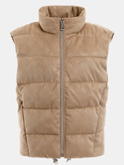 GUESS JEANS Jole Suede Puffer Summer Clay 563935993 цена и информация | Женские жилеты | 220.lv