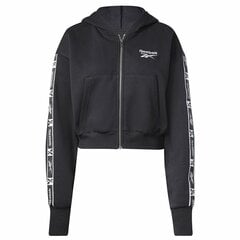 Женская спортивная куртка Reebok Tape Pack Full Zip Чёрный цена и информация | Женские толстовки | 220.lv