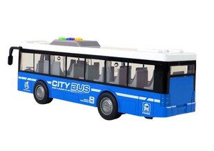 Autobuss ar skaņas un gaismas efektiem Lean Toys, zils cena un informācija | Rotaļlietas zēniem | 220.lv