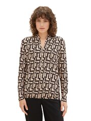 Женская блузка Tom Tailor 1039087*33991, бежевая/черная, 4067261737065 цена и информация | Женские блузки, рубашки | 220.lv