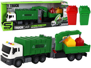 Atkritumu mašīna ar celtni, zaļa cena un informācija | Rotaļlietas zēniem | 220.lv