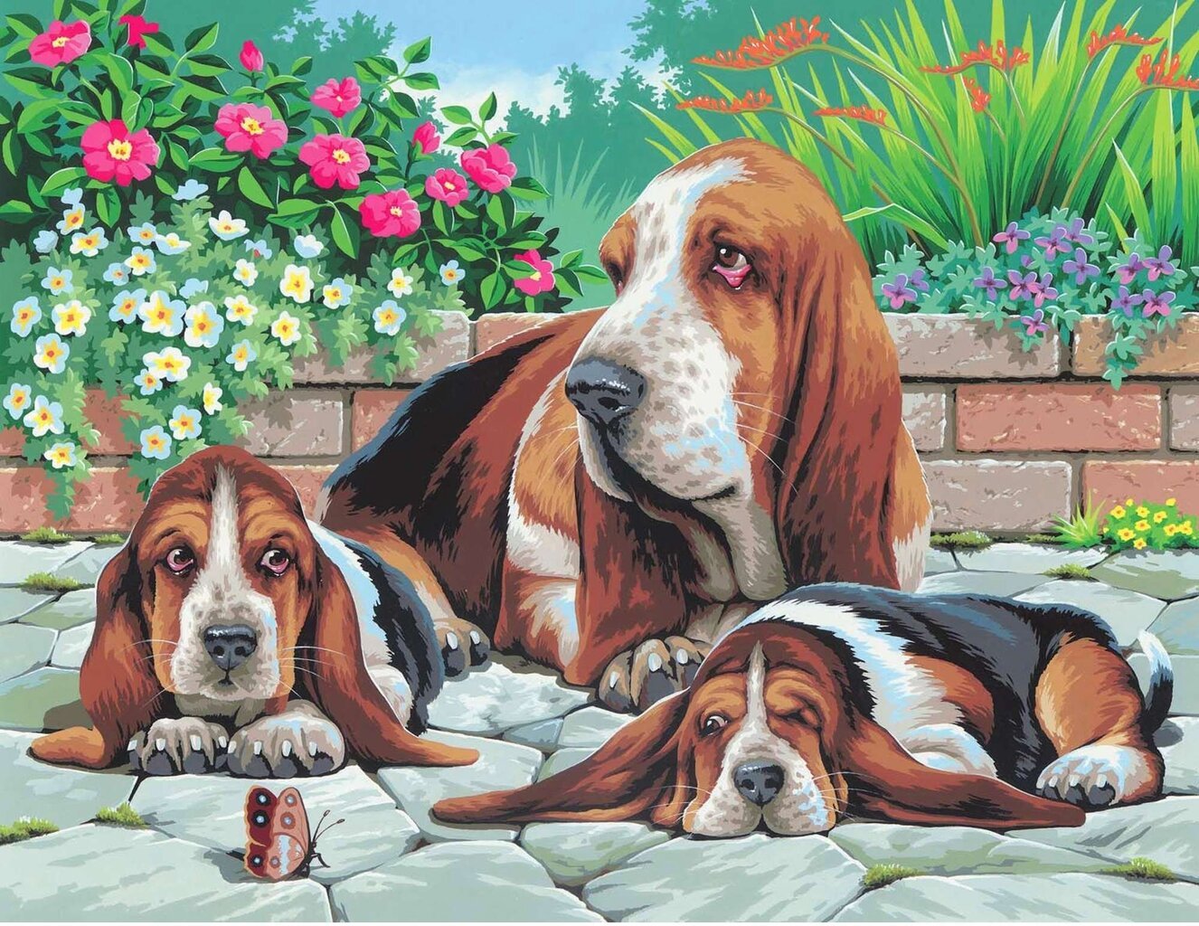 Glezniecība pēc numuriem Sequin Art Basset Hounds cena un informācija | Gleznas pēc numuriem | 220.lv