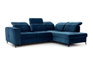 Labās puses stūra dīvāns Bogart Belavio, zils cena un informācija | Stūra dīvāni | 220.lv