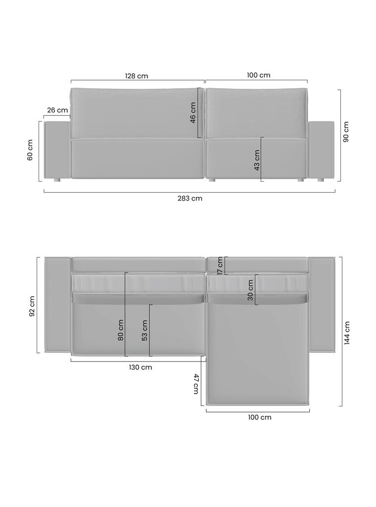 Kreisās puses stūra dīvāns Bogart Flabio Mini, smilškrāsas cena un informācija | Stūra dīvāni | 220.lv