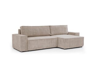 Labās puses stūra dīvāns Bogart Flabio Mini, smilškrāsas cena un informācija | Stūra dīvāni | 220.lv