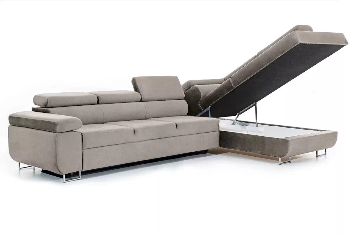Labās puses stūra dīvāns Bogart Annabelle Maxi, brūns cena un informācija | Stūra dīvāni | 220.lv