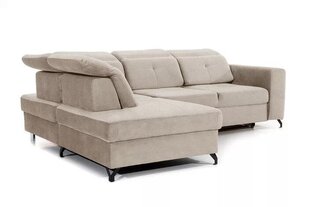 Kreisās puses stūra dīvāns Bogart Belavio, smilškrāsas cena un informācija | Stūra dīvāni | 220.lv