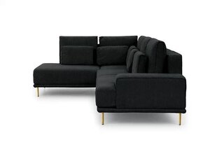 Kreisās puses stūra dīvāns Bogart Nicole, melns cena un informācija | Stūra dīvāni | 220.lv