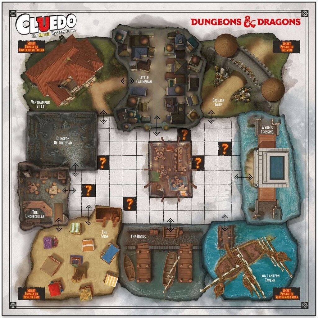 Sociālā detektīvspēle Winning Moves Cluedo Dungeons & Dragons, EN цена и информация | Galda spēles | 220.lv
