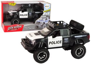 Policijas automašīna ar skaņas un gaismas efektiem Lean Toys, melna cena un informācija | Rotaļlietas zēniem | 220.lv