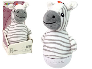 Dejojoša zebra Lean toys, balta/pelēka cena un informācija | Rotaļlietas zīdaiņiem | 220.lv