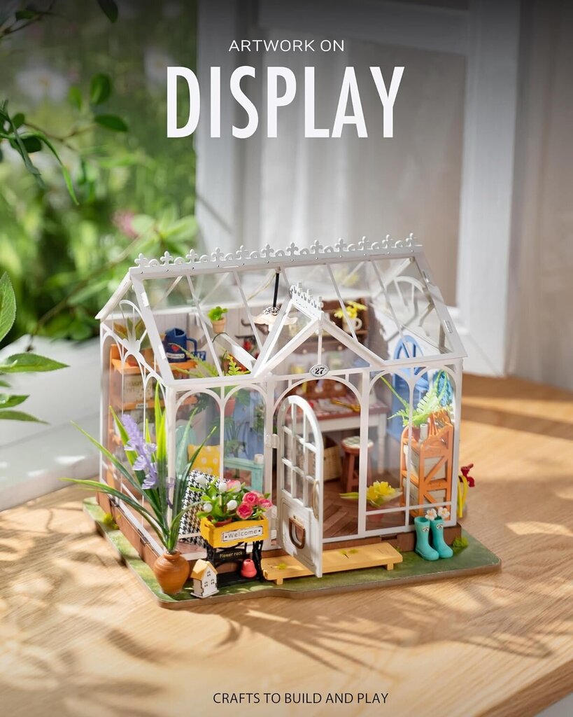 Mini māja 3D konstruktors Robotime Dreamy Garden House, 240 gab. cena un informācija | Konstruktori | 220.lv