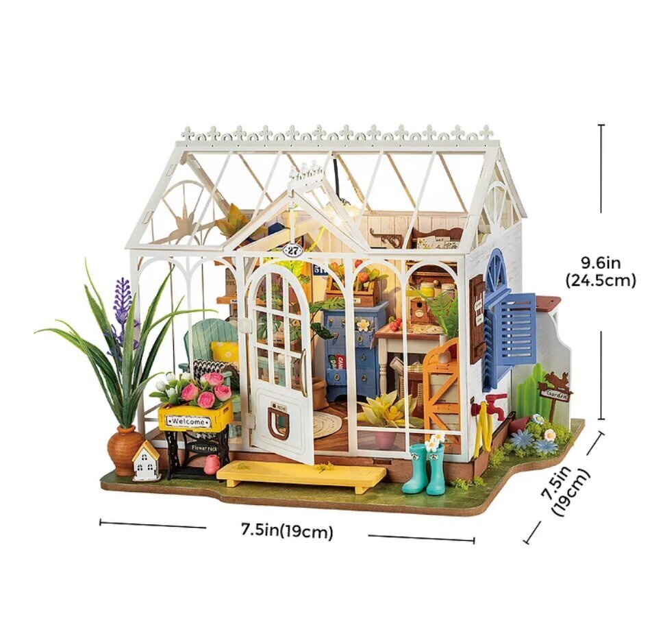 Mini māja 3D konstruktors Robotime Dreamy Garden House, 240 gab. cena un informācija | Konstruktori | 220.lv