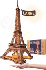 3D koka konstruktors Robotime Eiffel Tower, 164 gab. цена и информация | Конструкторы и кубики | 220.lv