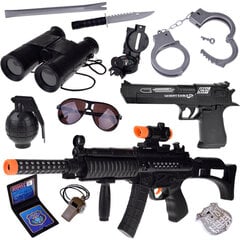 Набор полицейского со световыми и звуковыми эффектами, 12 шт цена и информация | Игрушки для мальчиков | 220.lv