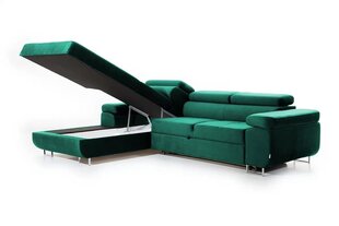 Kreisās puses stūra dīvāns Bogart Annabelle II, zaļš cena un informācija | Stūra dīvāni | 220.lv