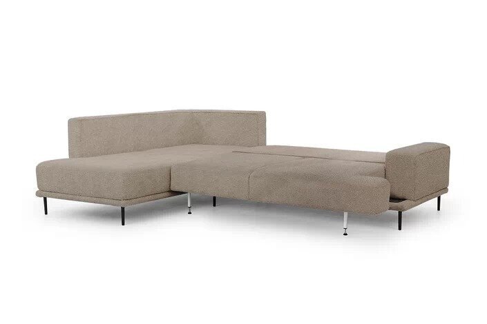 Kreisās puses stūra dīvāns Bogart Nicole, brūns cena un informācija | Stūra dīvāni | 220.lv