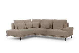 Kreisās puses stūra dīvāns Bogart Nicole, brūns cena un informācija | Stūra dīvāni | 220.lv