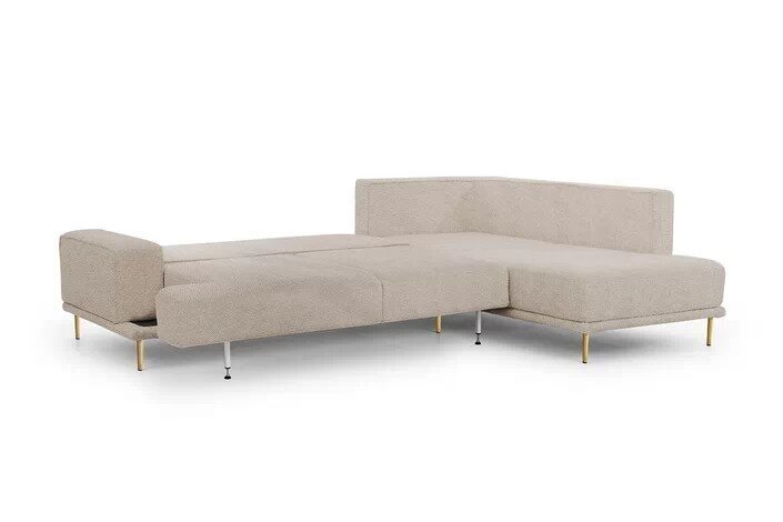 Labās puses stūra dīvāns Bogart Nicole, brūns cena un informācija | Stūra dīvāni | 220.lv