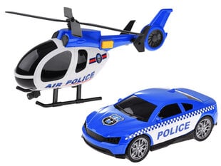 Policijas transportlīdzekļu komplekts ar gaismas un skaņas efektiem cena un informācija | Rotaļlietas zēniem | 220.lv