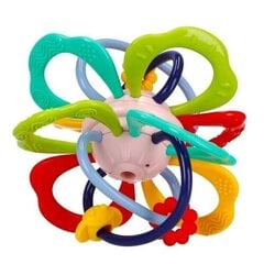Košļājamā rotaļlieta ar grabulīti Bab bam, krāsaina cena un informācija | Rotaļlietas zīdaiņiem | 220.lv