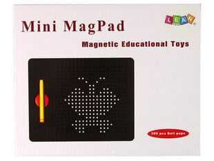 Magnētiskā tāfele ar bumbiņām Lean Toys, melna cena un informācija | Attīstošās rotaļlietas | 220.lv