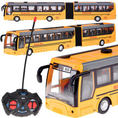 Tālvadības autobuss ar gaismas efektiem, dzeltens cena un informācija | Rotaļlietas zēniem | 220.lv