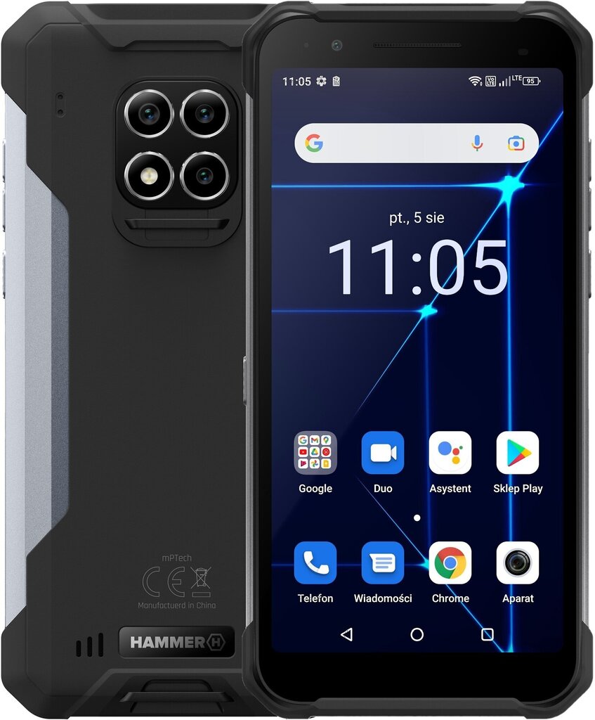 myPhone Hammer Construction 6/128GB + Hammer Watch Plus цена и информация | Mobilie telefoni | 220.lv