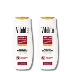 Barojošs, atjaunojošs matu šampūns ar arganu Vitelite Argan, 2x250 ml cena un informācija | Šampūni | 220.lv