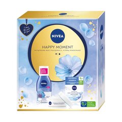 Kosmētikas komplekts Nivea Happy Moment: dienas krēms, 50 ml + kosmētikas noņemšanas līdzeklis, 125 ml cena un informācija | Sejas krēmi | 220.lv