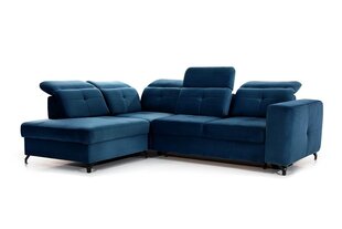 Kreisās puses stūra dīvāns Bogart Belavio, zils cena un informācija | Stūra dīvāni | 220.lv
