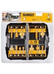 Frēžu komplekts kokam Dewalt DT90016, 12 gab cena un informācija | Rokas instrumenti | 220.lv