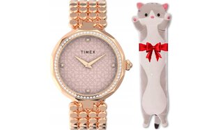 Pulkstenis sievietēm Timex un plīša spilvens Cat, 50 cm цена и информация | Женские часы | 220.lv