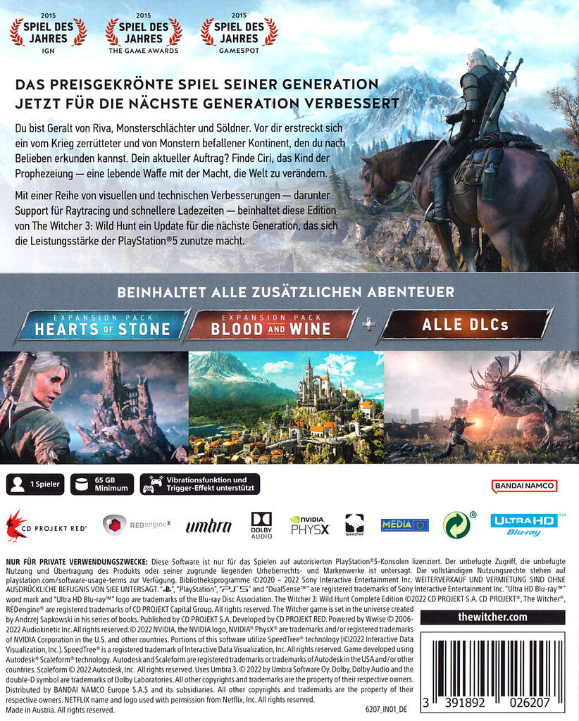 Witcher 3 Complete Edition cena un informācija | Datorspēles | 220.lv