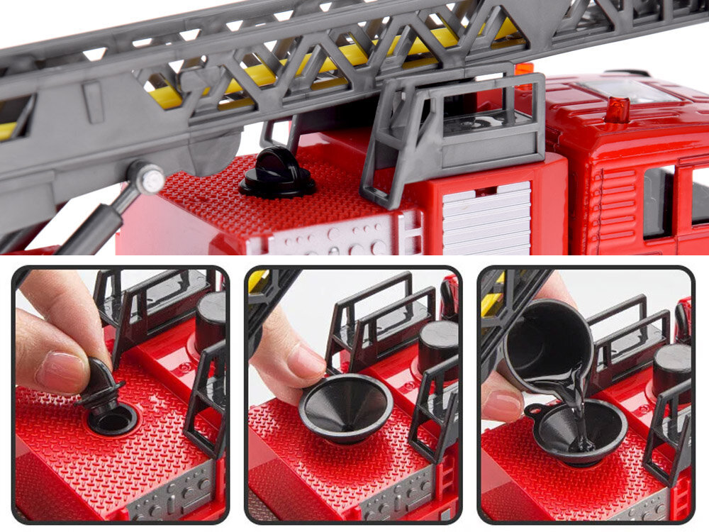 Ugunsdzēsēju glābēju transportlīdzeklis ar gaismas un skaņas efektiem цена и информация | Rotaļlietas zēniem | 220.lv