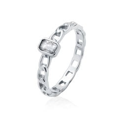 Серебряное кольцо с цирконом цена и информация | Кольца | 220.lv
