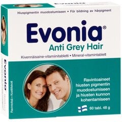 Пищевая добавка для волос Evonia Anti Grey Hair 60 капс. цена и информация | Витамины, пищевые добавки, препараты для красоты | 220.lv