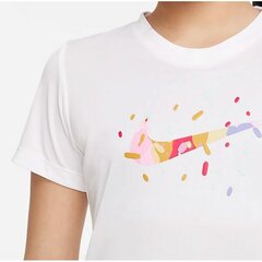 T-krekls meitenēm Nike Dri-Fit Jr DV0559 100 T-krekls DV0559100, balts цена и информация | Рубашки для девочек | 220.lv