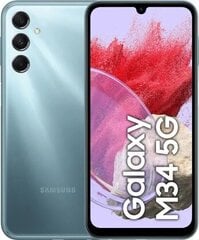 Samsung Galaxy M34 5G 6/128GB SM-M346BZBFXEO Waterfall Blue cena un informācija | Mobilie telefoni | 220.lv